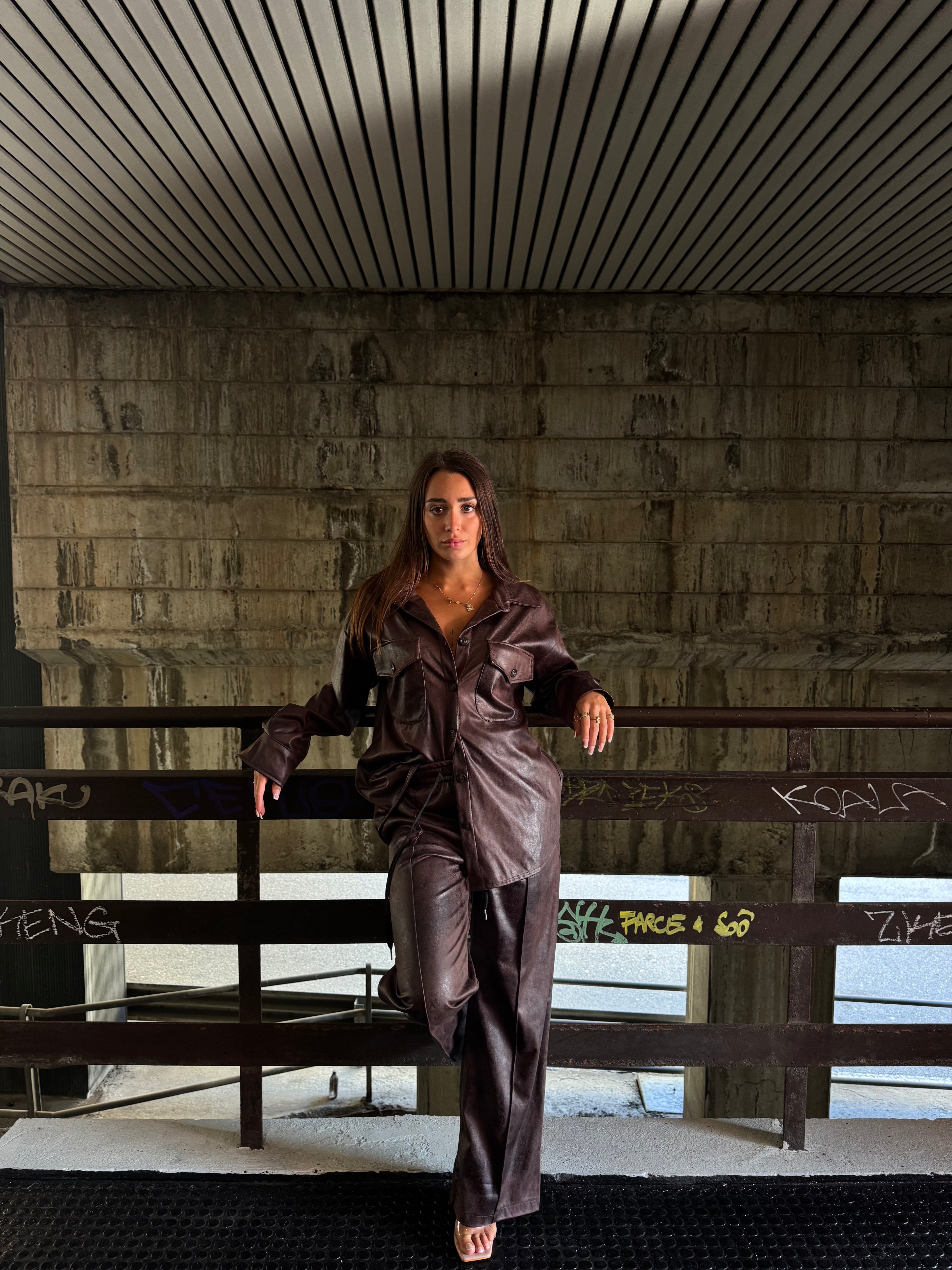 Coordinato Rebeka in camoscio- JadeShop