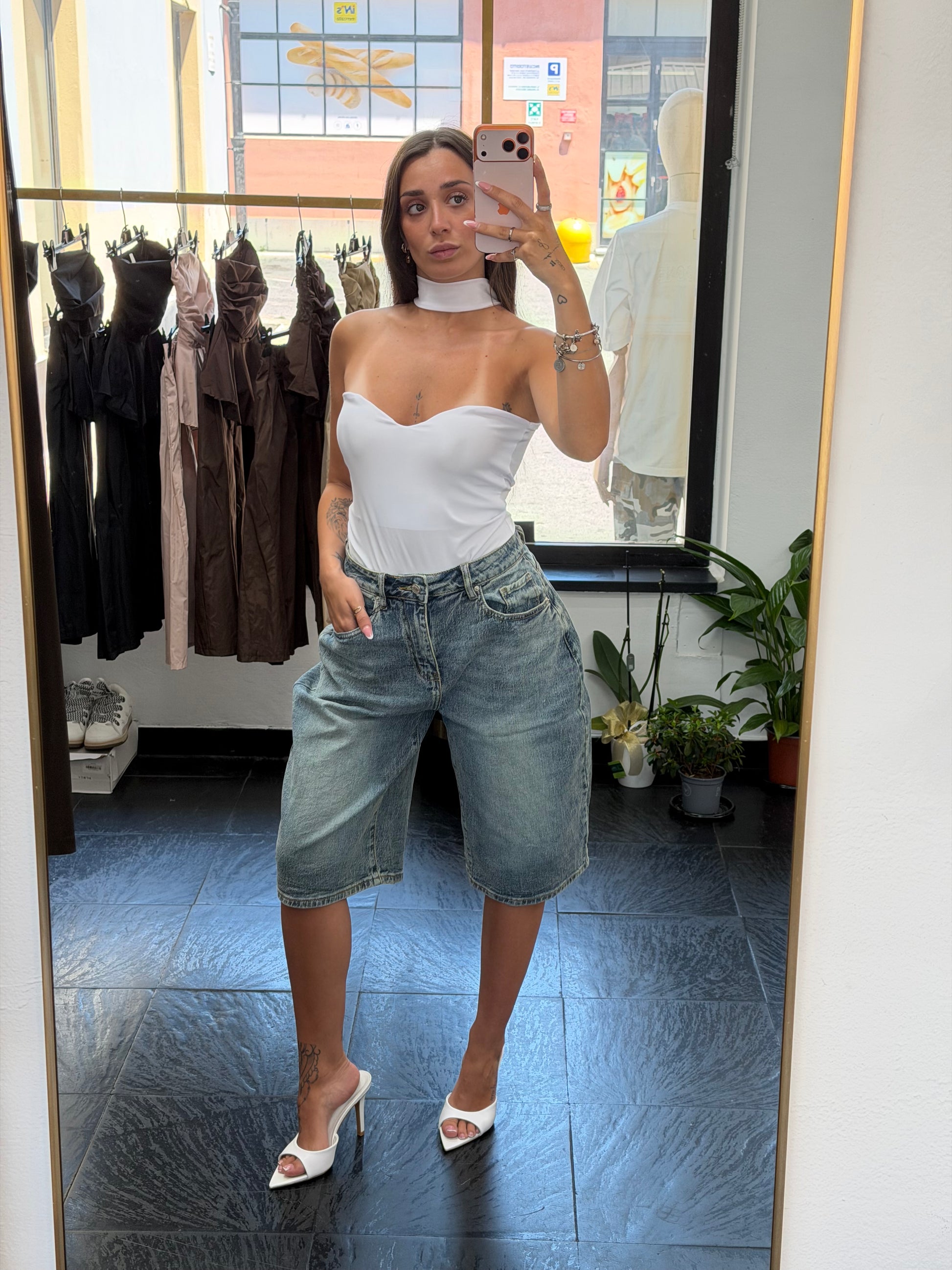 Bermuda Sage denim- JadeShop