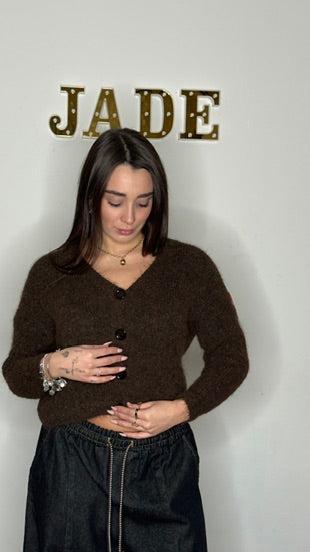 Cardigan Marrone- JadeShop